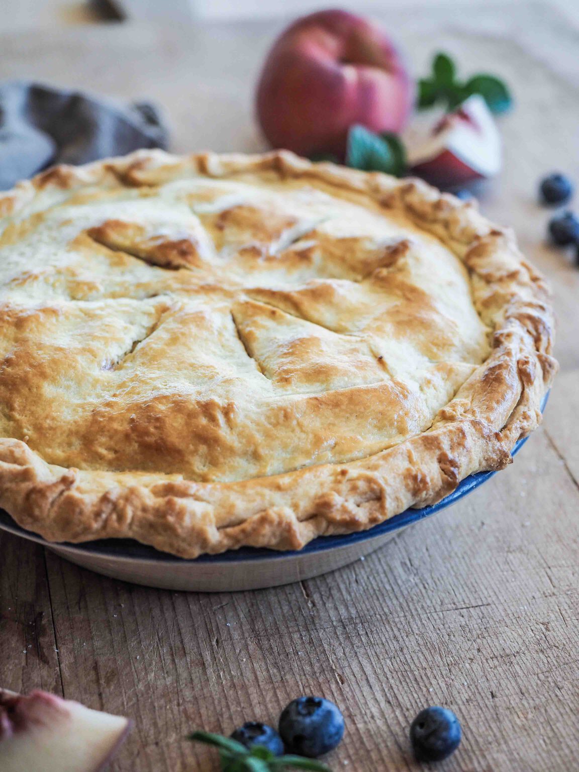 Rezept I Pfirsich-Blaubeer-Pie | Zweischwestern